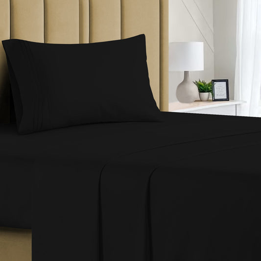 Buy 1 Get 1 - 1800 TC Series Double Brushed Bamboo Blend Twin Bed Sheet Set (3-Piece)