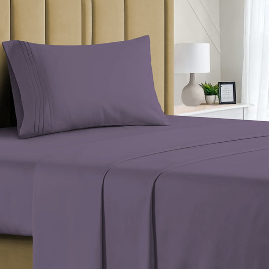 Buy 1 Get 1 - 1800 TC Series Double Brushed Bamboo Blend Twin Bed Sheet Set (3-Piece)