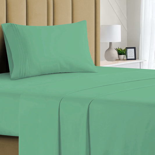 Buy 1 Get 1 - 1800 TC Series Double Brushed Bamboo Blend Twin Bed Sheet Set (3-Piece)